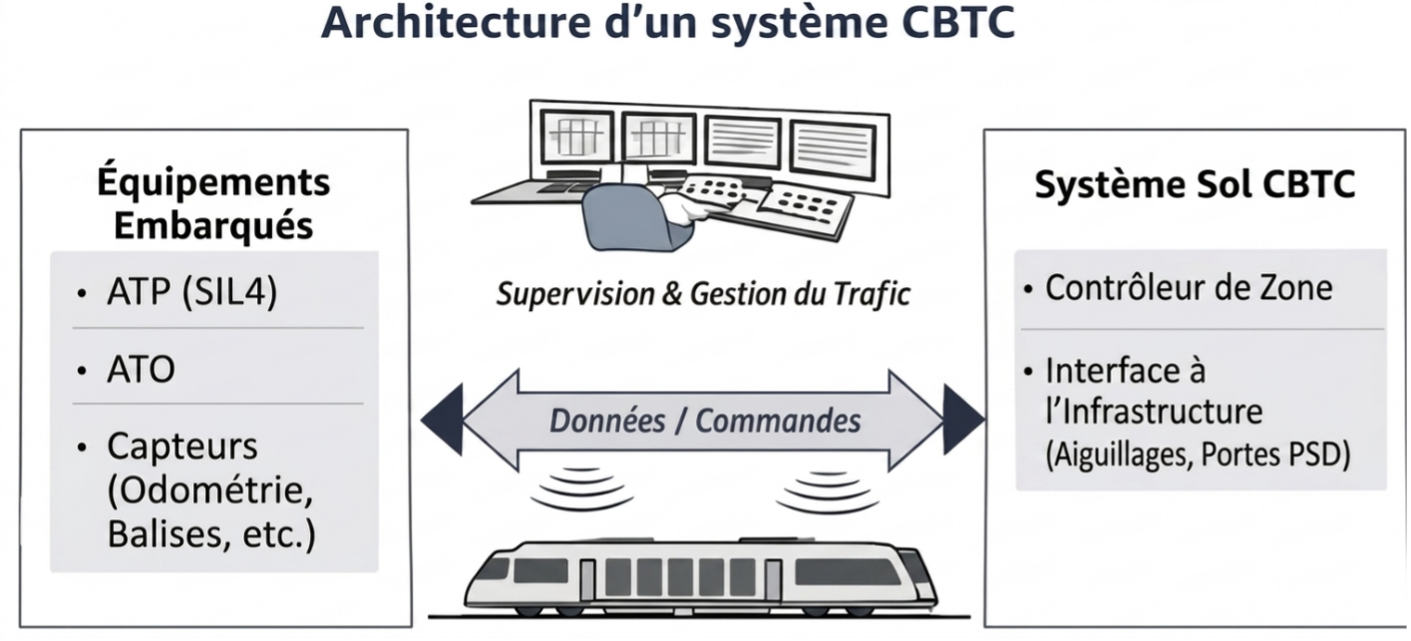 Architecture d'un système CBTC